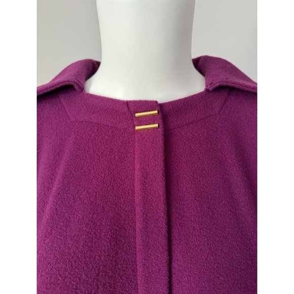 Thierry Mugler Vintage Violet Purple Cape Coat Size 38 S/M - Picture 5 of 12